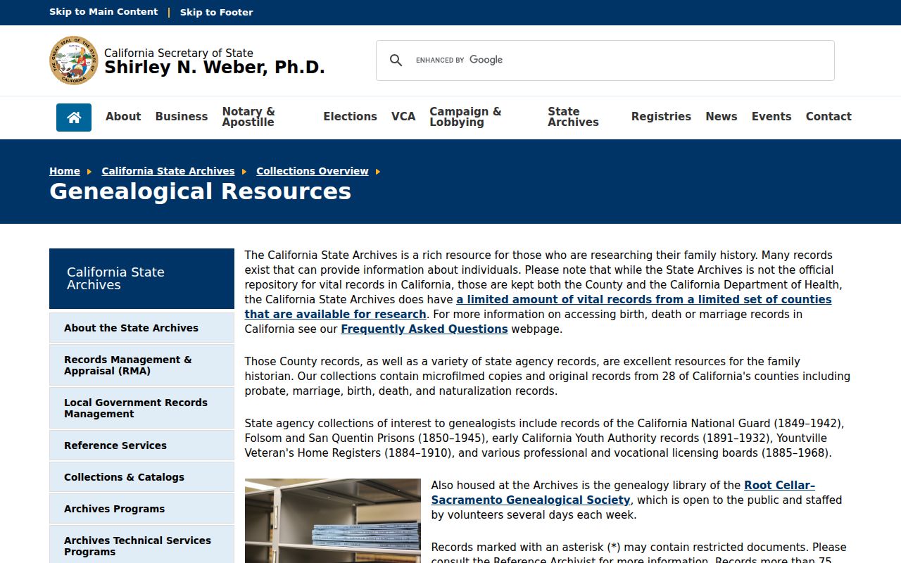 Lathrop voter records in California State Archives family history resources